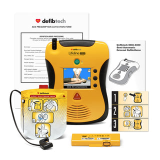 מכשיר דפיברילטור Lifeline VIEW AED  דובר עברית ואנגלית עם סוללה עד 4 שנים