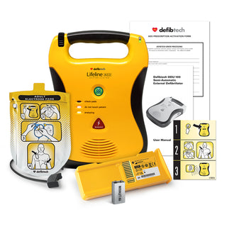 מכשיר דפיברילטור Lifeline AED  דובר עברית עם סוללה עד 7 שנים